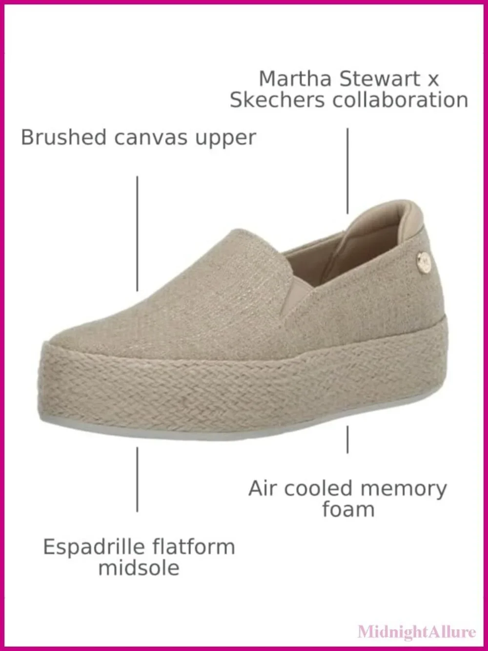 Vegan Canvas Espadrille Loafer with Memory Foam Slip-On